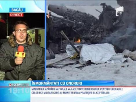 Militarii ucisi in accidentul de elicopter, inmormantati cu onoruri militare