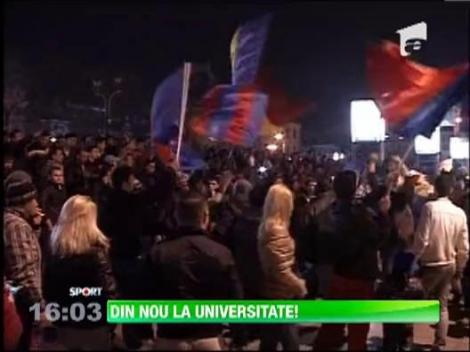 Suporteri stelisti au iesit din nou in Piata Universitatii