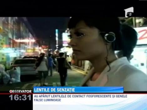 Lentilele de contact fosforescente si genele false luminoase, ultimul trend in materie de infrumusetare! 