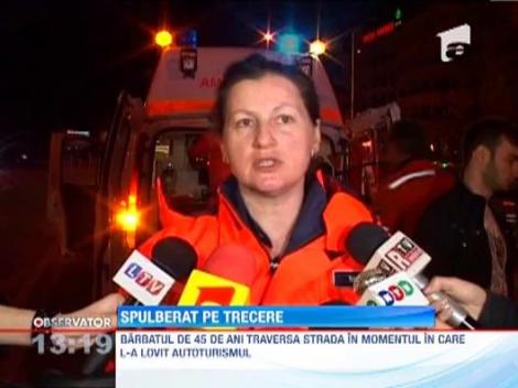 Spulberat pe trecerea de pietoni de un sofer neatent