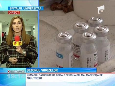 Numarul cazurilor de gripa, de doua ori mai mare fata de anul trecut
