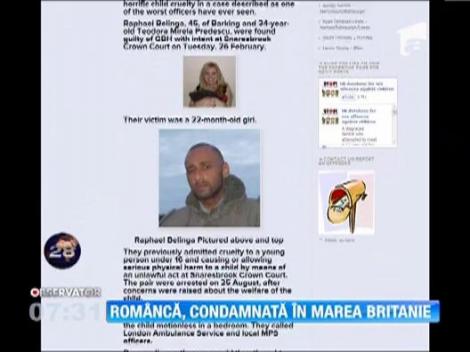 O romanca stabilita in Anglia, condamnata la 15 ani de inchisoare pentru ca si-a infometat fiica