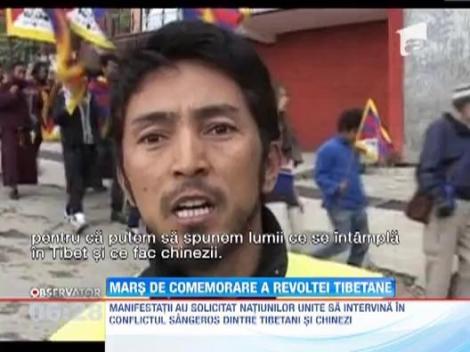 Mars de comemorare a revoltei din Tibet