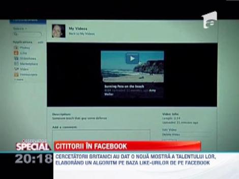Cercetatorii britanici pot ghici in Facebook
