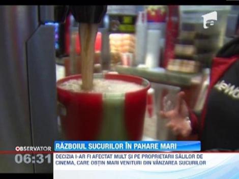 Locuitorii din New York se pot bucura, in continuare, de sucurile zaharoase, in cantitati mari