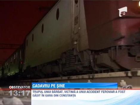 Imagini terifiante in gara din Constanta! Trecatorii au gasit trupul neinsufletit al unui barbat, taiat de tren