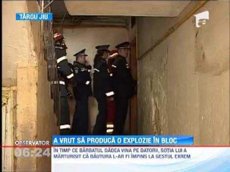 A vrut sa arunce blocul in aer pentru a scapa de datorii!