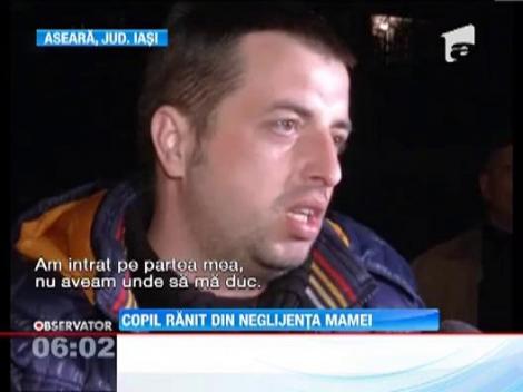 Copil ranit din neglijenta mamei