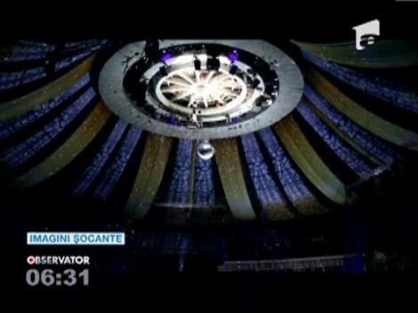 IMAGINI SOCANTE! / Accident dramatic sub cupola unui circ din Moscova