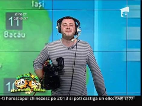 Puberu i-a luat locul Roxanei Vancea, la Neatza cu Razvan si Dani. Cameramanul a prezentat rubrica meteo! (VIDEO)