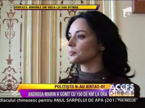 Andreea Marin, amendata de politie