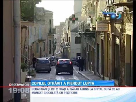 Italia: Sebastian, copilul roman otravit in Sicilia, a murit