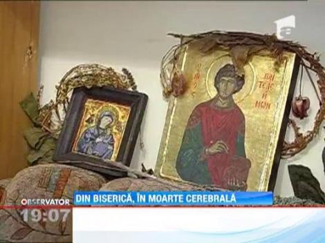 Preotul care a lesinat in fata bisericii Sf. Mina este in moarte cerebrala