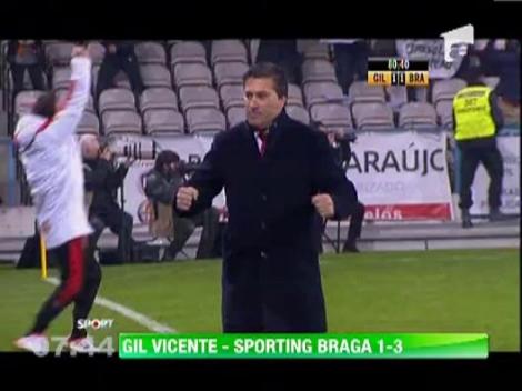 Gil Vicente - Sporting Braga 1-3/ Formatia antrenata de Jose Peseiro si-a consolidat locul trei in clasament