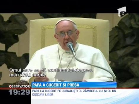 Papa Francisc s-a intalnit cu ziaristii acreditati la Vatican