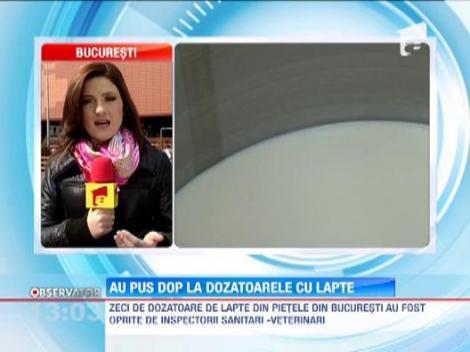 Peste 300 de dozatoare pentru lapte din pietele din Capitala au fost oprite