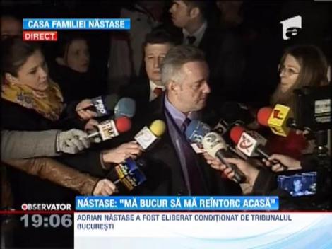 Adrian Nastase, dupa eliberare: "Ma bucur sa ma reintorc acasa"