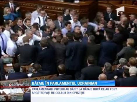 Bataie in Parlamentul Ucrainei