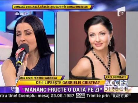 Gabriela Cristea: "Nu mananc mai tarziu de 19:30"