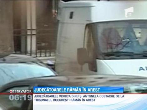Judecatoarele Viorica Dinu si Antonela Costache raman in arest, a decis definitiv ICCJ