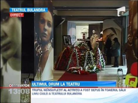 Trupul neinsufletit al actritei Irina Petrescu a fost depus la Teatrul Bulandra