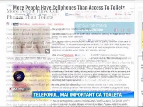 Studiu: Telefoanele mobile sunt mai importante decat toaletele