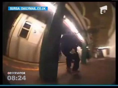 Skateboarding la metrou