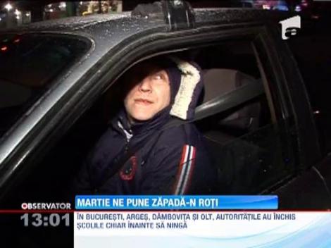 Pe mai multe sosele din Romania se circula in conditii de iarna