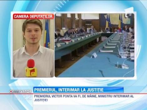 Premierul Victor Ponta, ministrul interimar al Justitiei