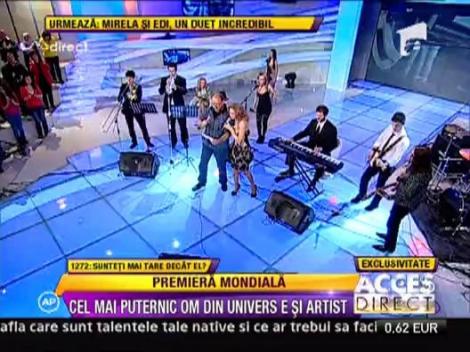 Duet de exceptie la Acces Direct! Mirela Boureanu Vaida a cantat alaturi de cel mai puternic om din lume