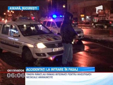 Doi tineri au fost accidentati grav de o masina, in apropierea Pasajului Unirii