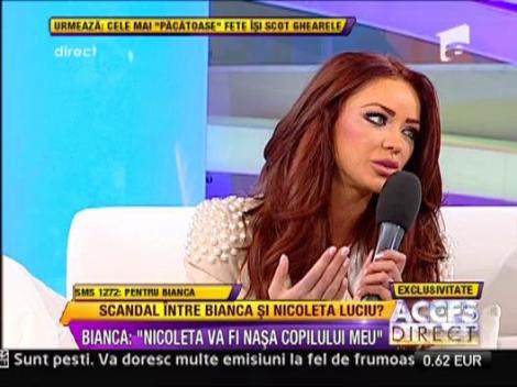 Bianca Dragusanu: "Nicoleta Luciu va fi nasa copilului meu!"