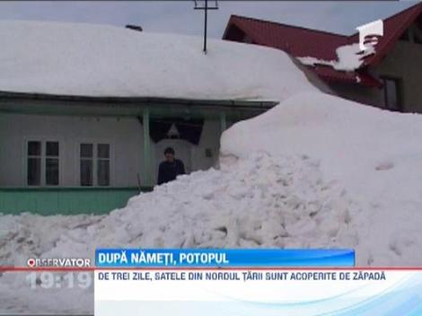 Locuitorii din nordul tarii se pregatesc de inundatii