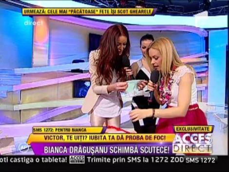 Bianca Dragusanu schimba scutece in direct!