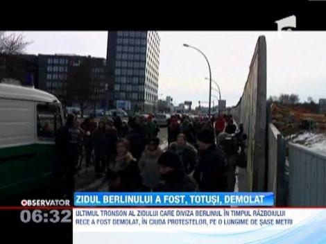 Ultimul sector din Zidul Berlinului a fost demolat