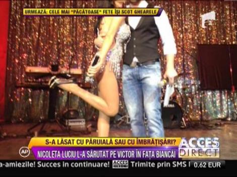 Nicoleta Luciu l-a sarutat pe Victor Slav in fata Biancai Dragusanu
