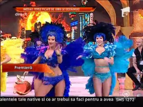Premiera! Andreea Balan si dansatoarele ei sexy au adus carnavalul de la Rio in platoul de la "Un Show Pacatos"
