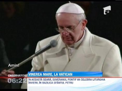 Papa Francisc a condus, pentru prima data, comemorarea Patimilor lui Iisus, in Vinerea Mare catolica