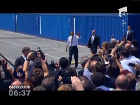 Presedintele Barack Obama a vizitat santierul unui tunel rutier din portul Miami