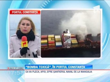 Nava "Flaminia", "bomba toxica", a ajuns in portul Constanta