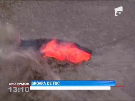 Clipe demne de dosarele X, in Baia Mare!  O groapa plina cu apa a fiert si a fumegat cateva minute