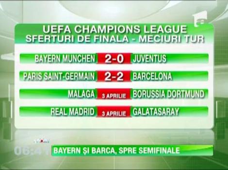 Rezultatele primelor doua sferturi de finala ale Ligii Campionilor