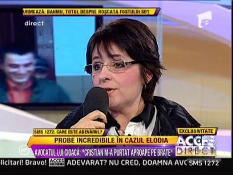 Avocata lui Cioaca: "Cristian Cioaca m-a purtat aproape pe brate"