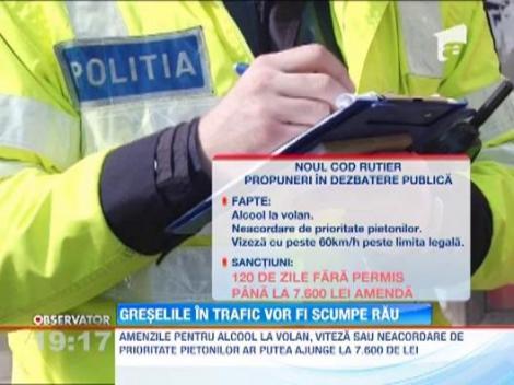 Pedepse mai mari pentru soferi!