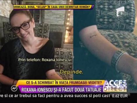 Roxana Ionescu si-a facut doua tatuaje noi!
