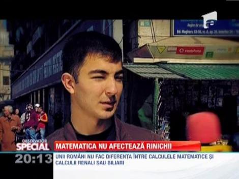 Romanii nu fac diferenta intre calculi si calcule