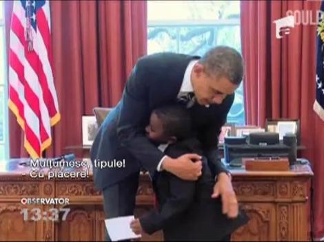 Obama, la discutii cu un copil de noua ani in Biroul Oval