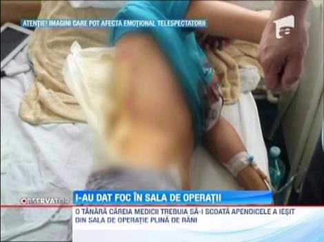 UPDATE! O tanara acuza medicii Spitalului Judetean Ilfov ca au ars-o in timpul unei operatii de apendicita
