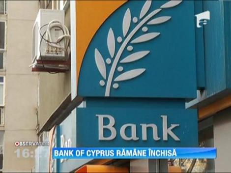 Bank of Cyprus ramane inchisa