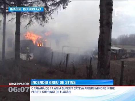 Halta mistuita de flacari, in Suceava